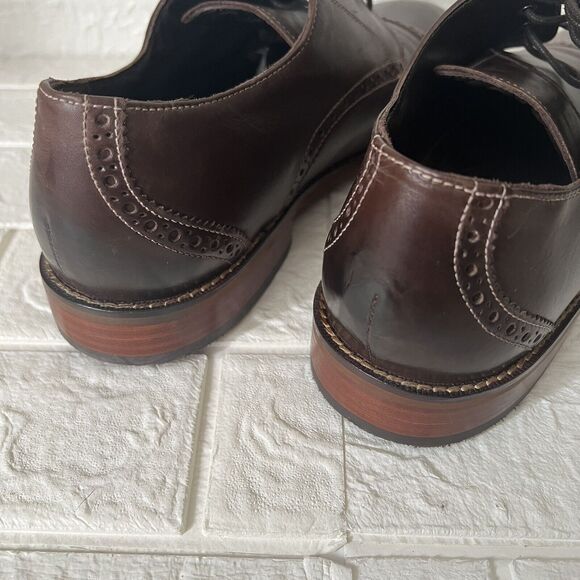 VTG EUC Florsheim Abruzzo Brown Leather Brogue Cap Toe Oxford Shoes (US 12 D) main image 2